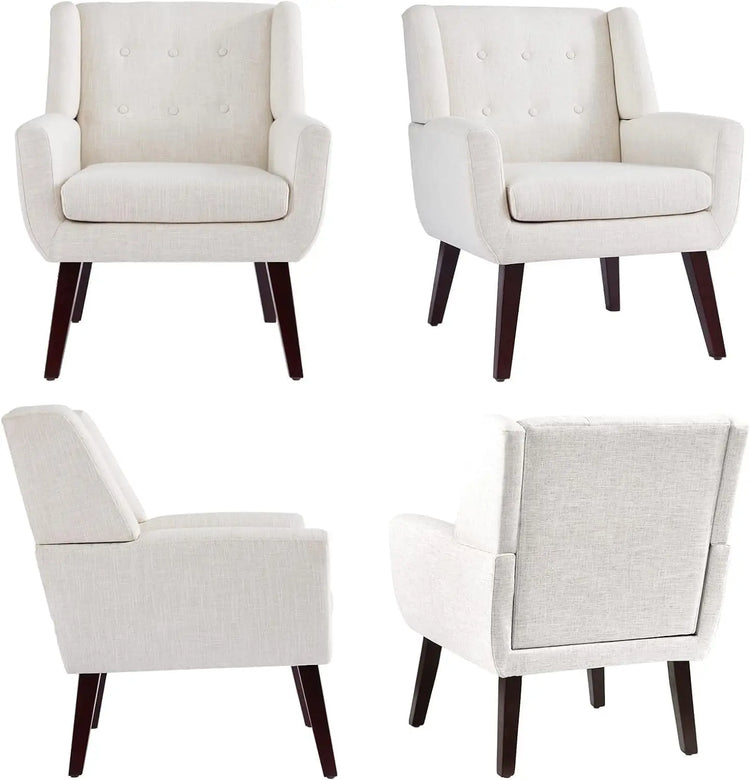Upholstered Button Tufted Accent Chair