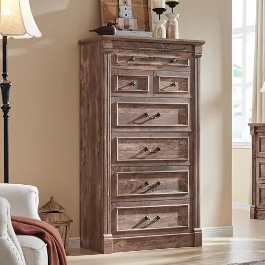 Farmhouse 7-Drawer Tall Dresser