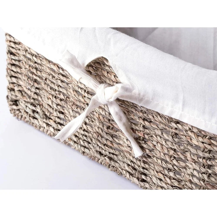 Seagrass Rectangular Shelf Baskets – Set of 2