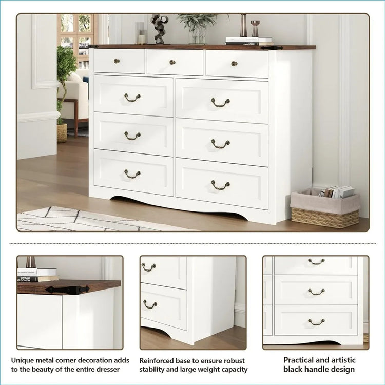 Farmhouse 9-Drawer Dresser