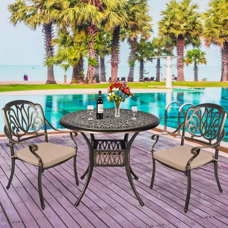 3-Piece Cast Aluminum Patio Set