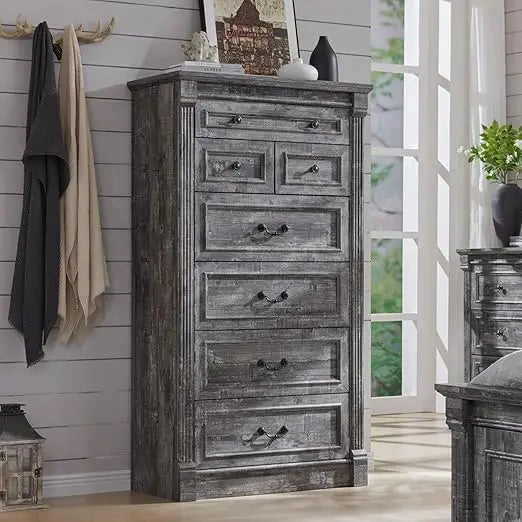 Farmhouse 7-Drawer Tall Dresser