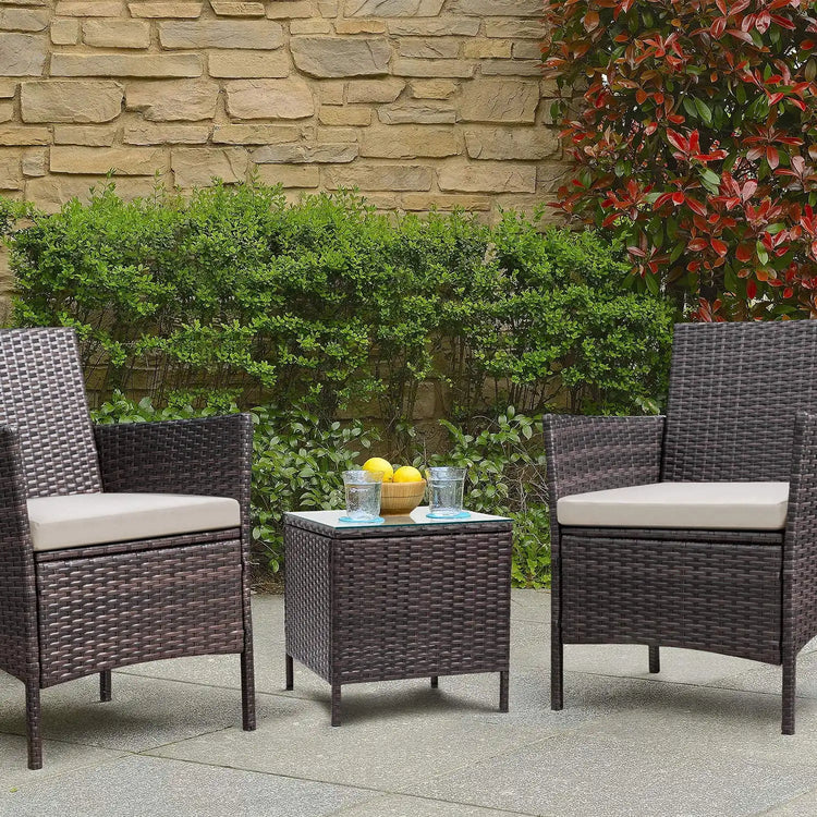 3-Piece Rattan Patio Set