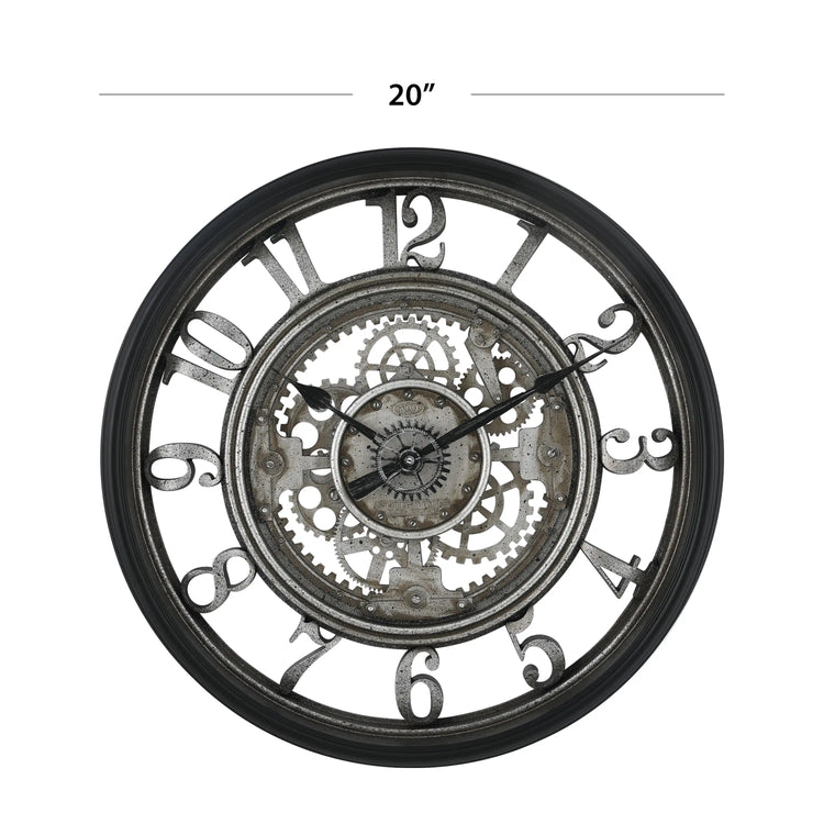 Rustic Gear Wall Clock