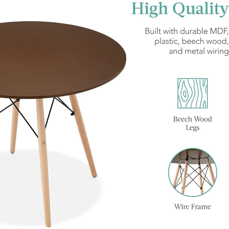 5-Piece Dining Set – Compact Mid-Century Modern Table