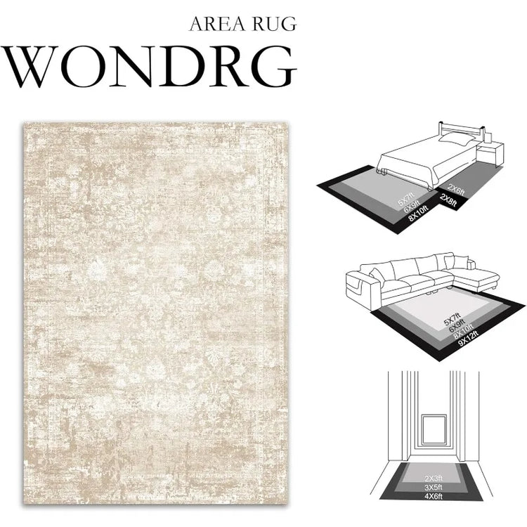 Beige Modern Farmhouse Runner Rug