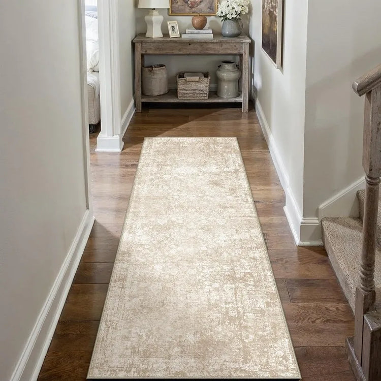 Beige Modern Farmhouse Runner Rug