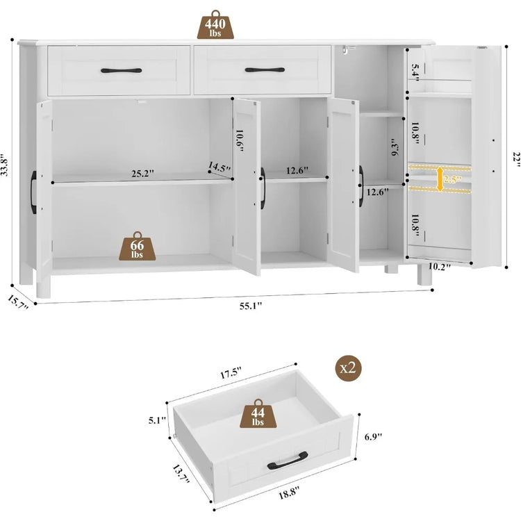 Modern Sideboard Buffet Cabinet with Storage