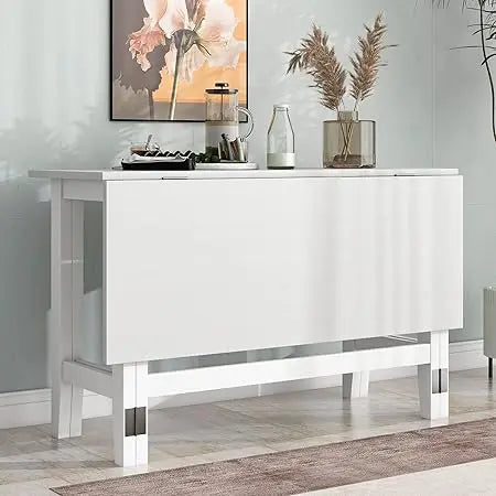 Farmhouse Drop Leaf Extendable Dining Table for 4