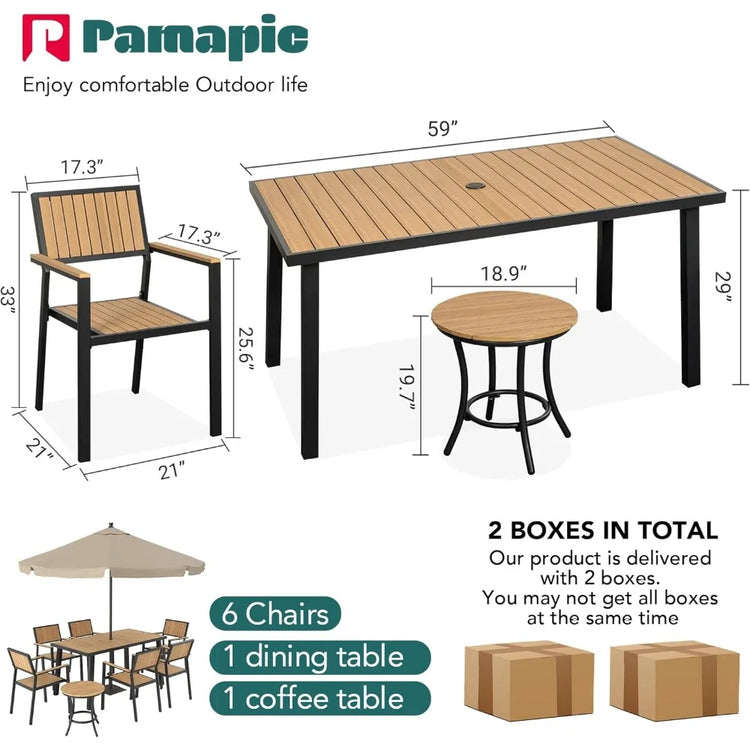 8-Piece Aluminum Patio Dining Set