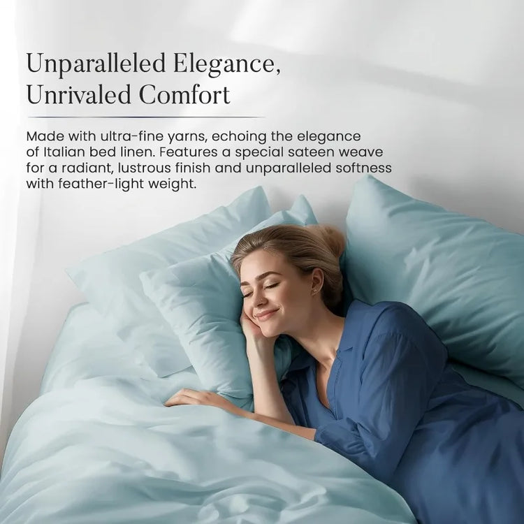 Teal Cotton King Sheet Set