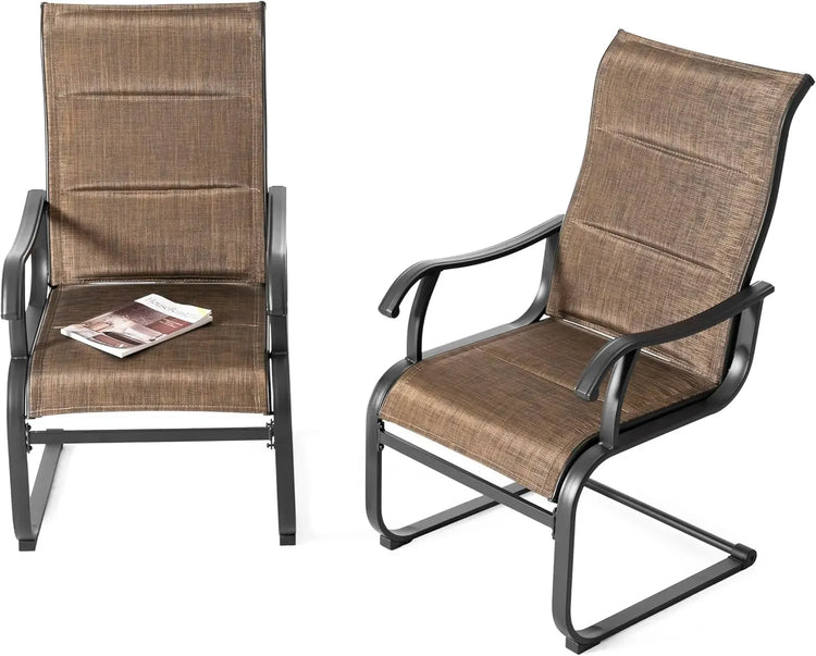 Set of 2 Padded Patio Chairs