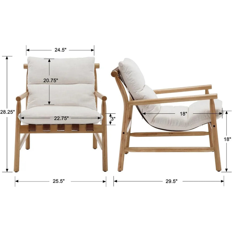 Mid-Century Modern Sling Accent Chair