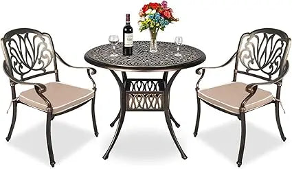 3-Piece Cast Aluminum Patio Set