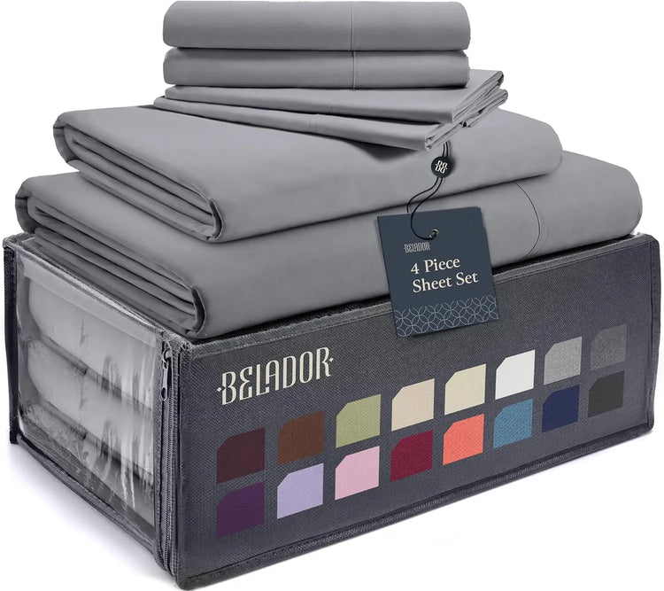 Gray Luxury Queen Sheet Set