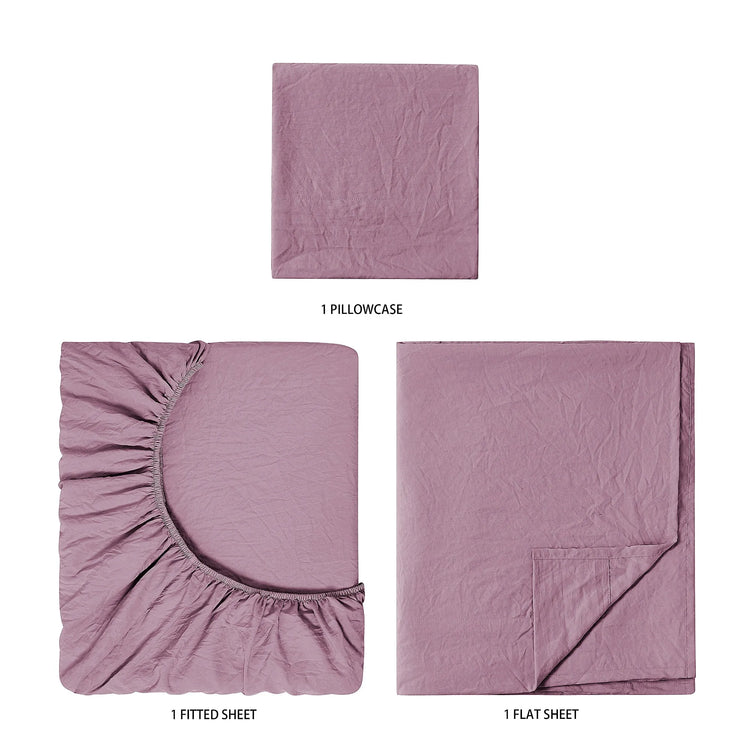 Lilac Bloom Twin XL Microfiber Sheet Set