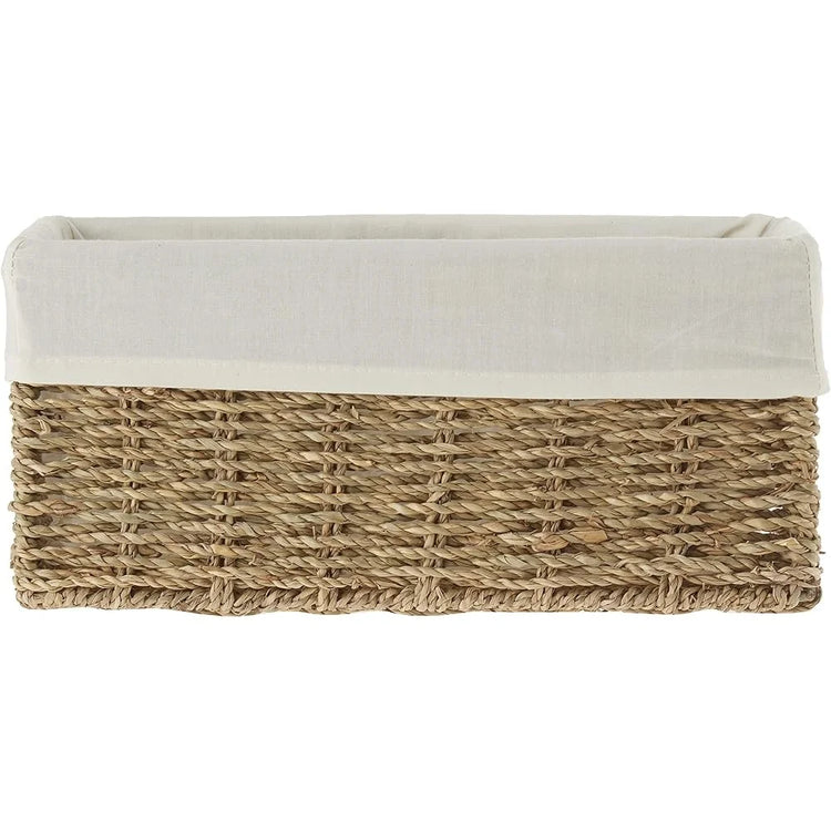 Seagrass Rectangular Shelf Baskets – Set of 2