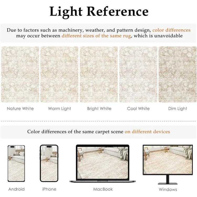 Beige Modern Farmhouse Runner Rug