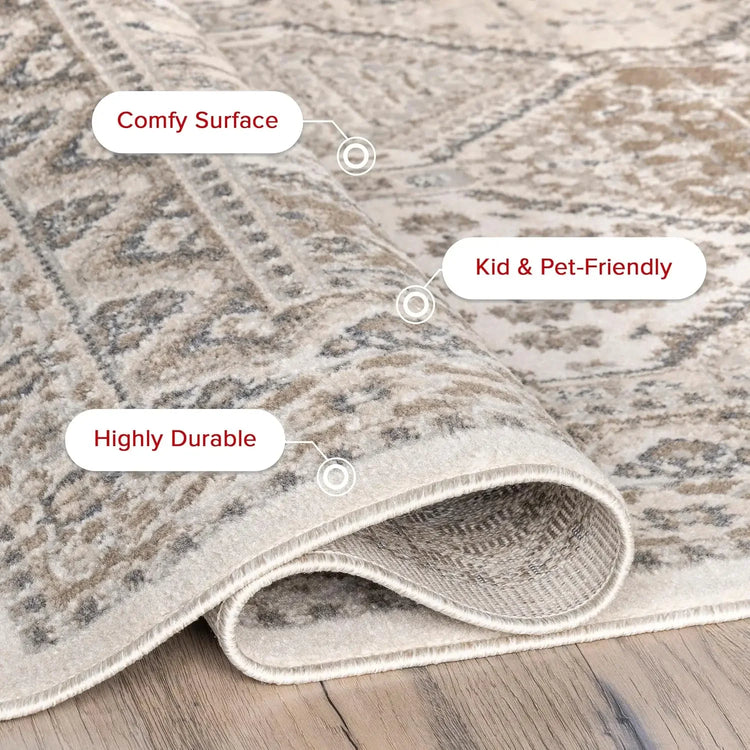Becca Traditional 9x12 Beige Area Rug
