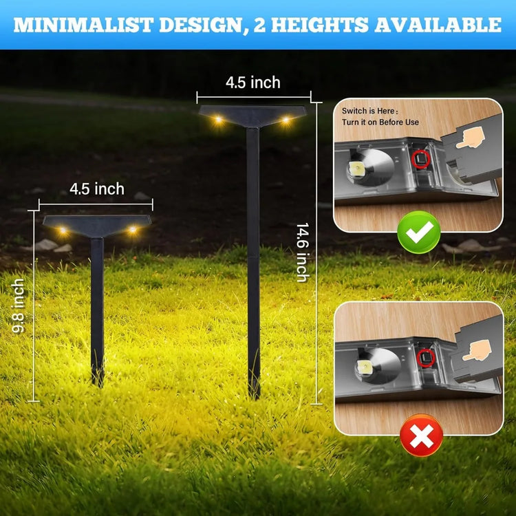 8-Pack Solar Garden Pathway Lights