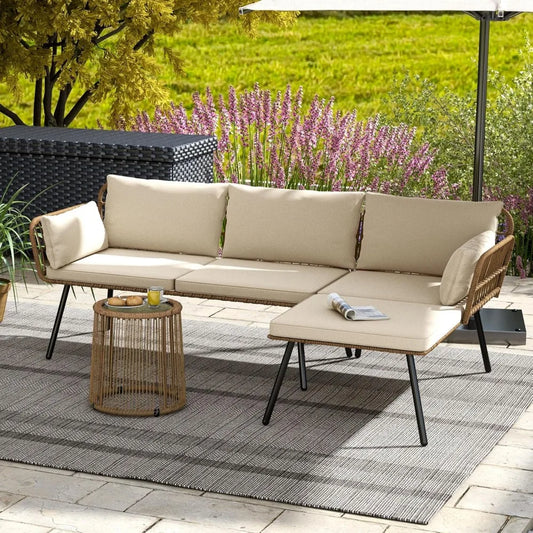 3-Piece Wicker Patio Furniture Set