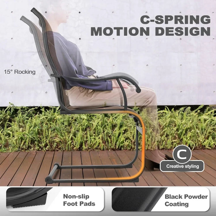 Set of 2 Padded Patio Chairs