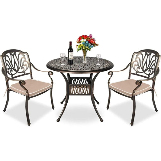 3-Piece Cast Aluminum Patio Set