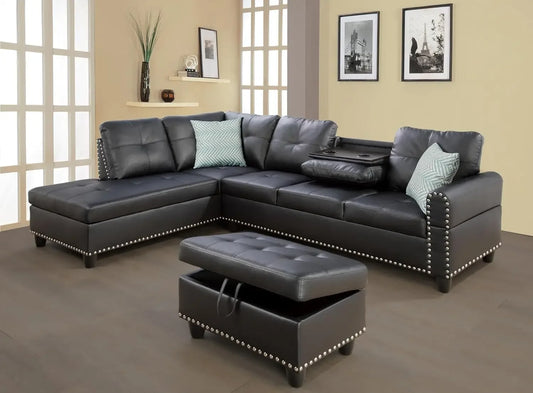 Modern 4-Seat L-Shaped Sectional Sofa