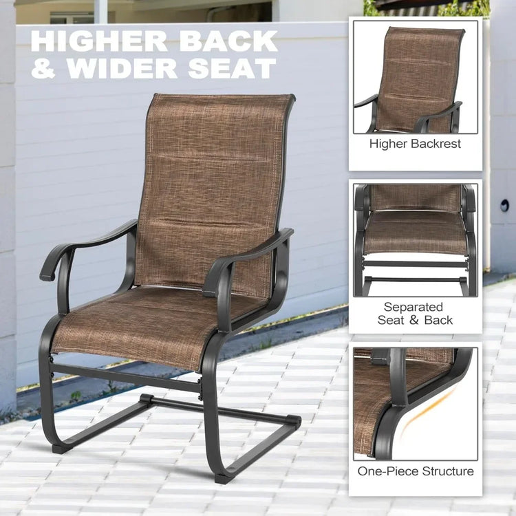 Set of 2 Padded Patio Chairs