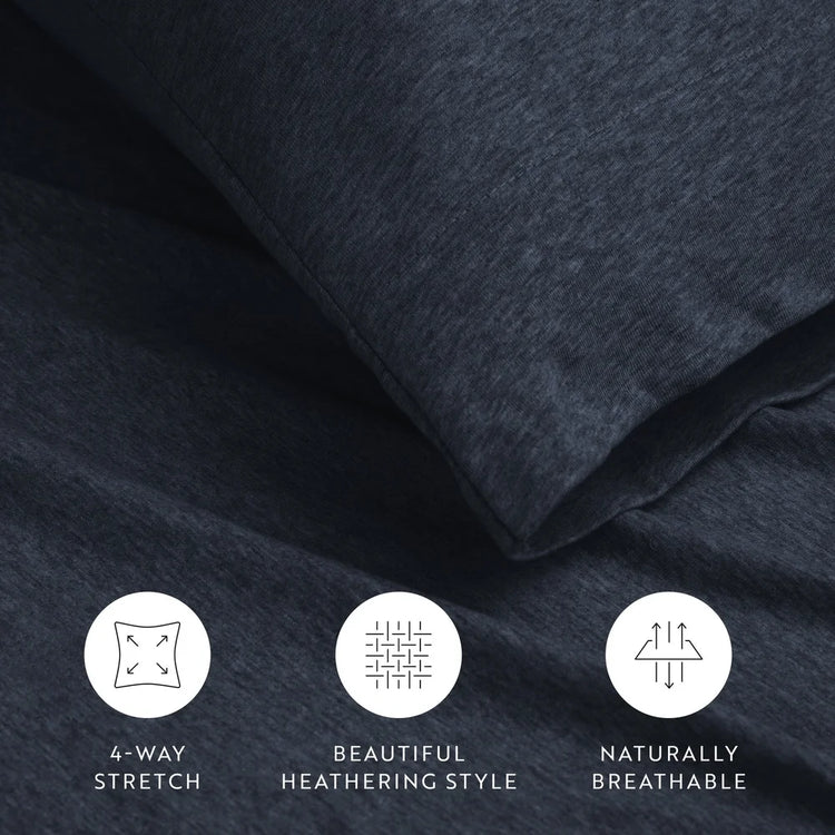 Cotton Jersey Knit Twin Sheet Set