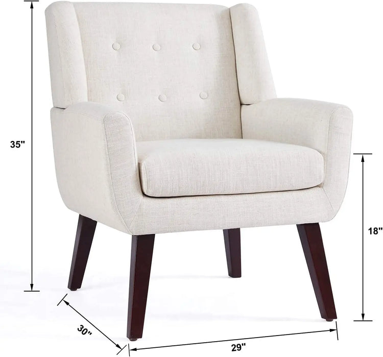 Upholstered Button Tufted Accent Chair