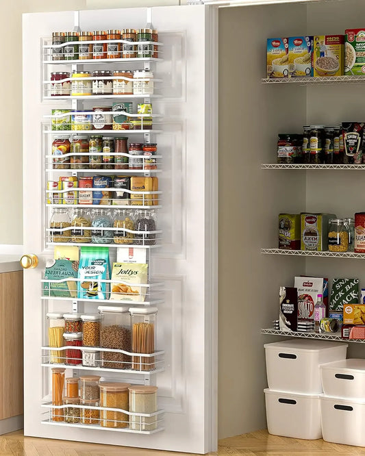 White 9-Tier Over-the-Door Pantry Organizer Rack