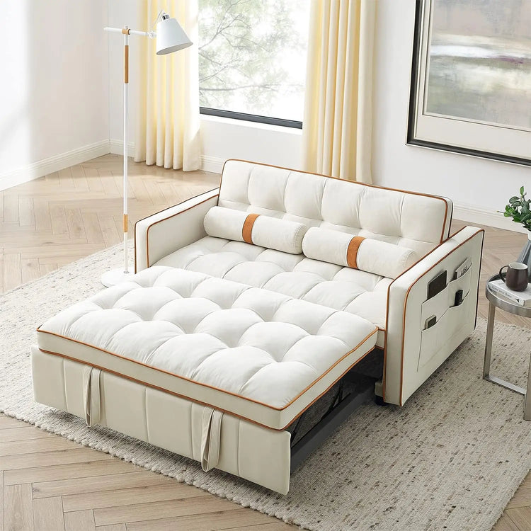 3-in-1 Convertible Sofa Bed with USB Ports