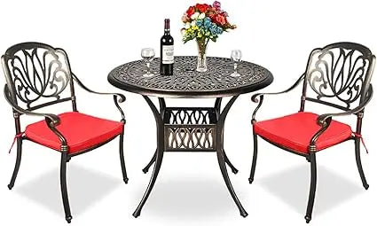 3-Piece Cast Aluminum Patio Set