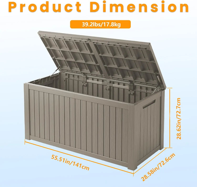 200-Gallon Extra Large Outdoor Resin Deck Box