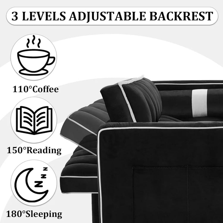 3-in-1 Convertible Sofa Bed with USB Ports