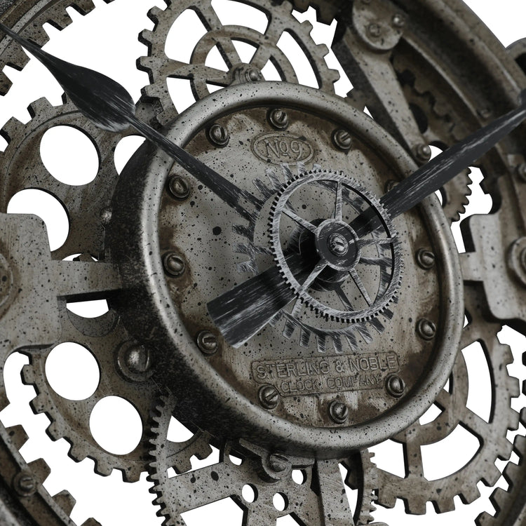Rustic Gear Wall Clock