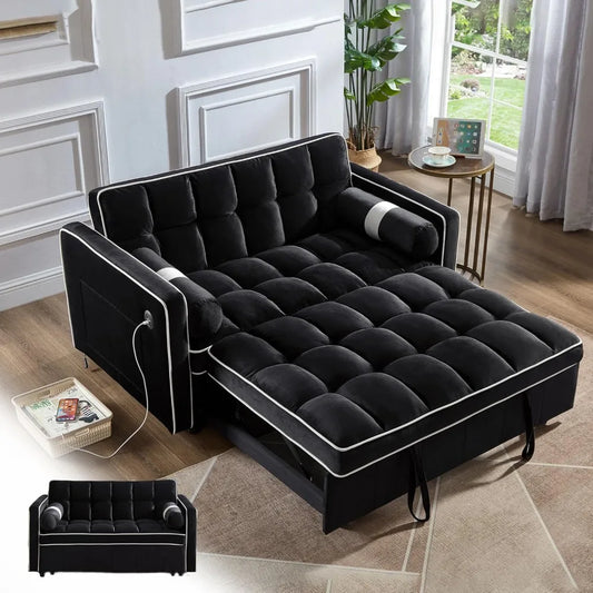 3-in-1 Convertible Sofa Bed with USB Ports