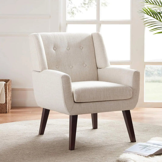 Upholstered Button Tufted Accent Chair