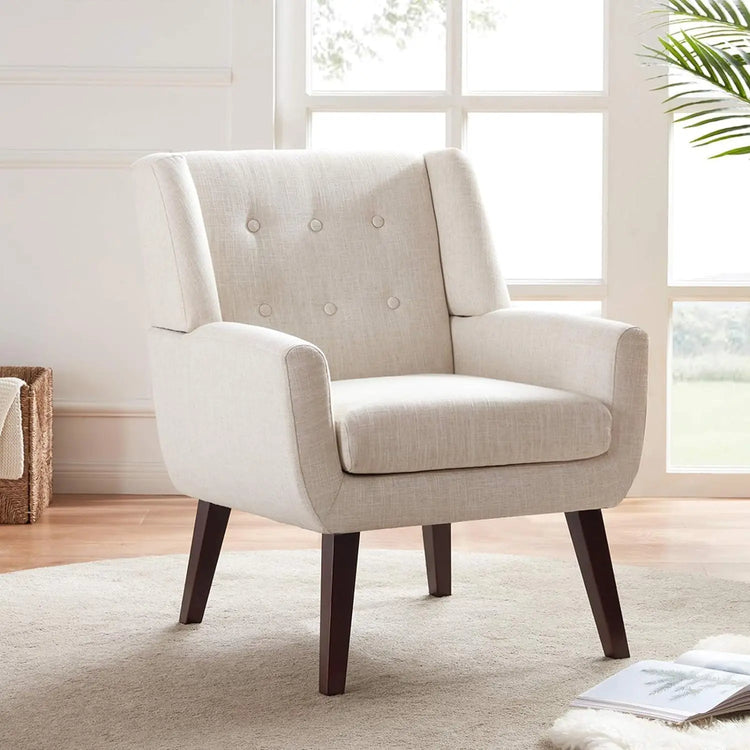 Upholstered Button Tufted Accent Chair