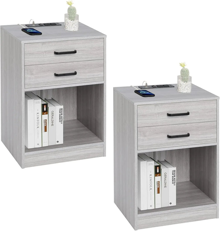 Nightstand with Charging Station