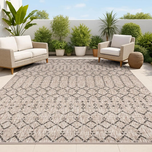 Moroccan Geometric 8x10 Indoor/Outdoor Rug