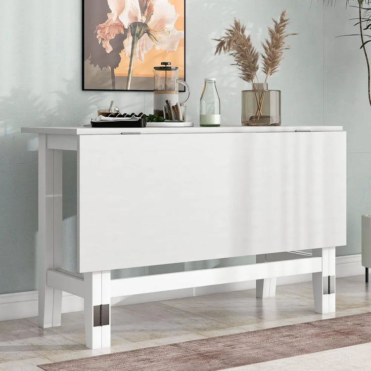 Farmhouse Drop Leaf Extendable Dining Table for 4