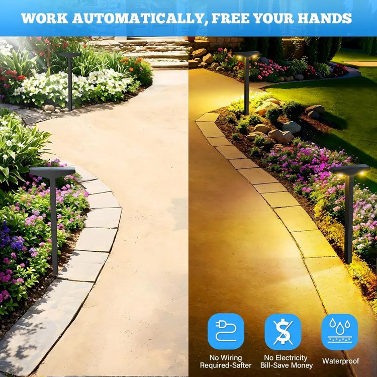 8-Pack Solar Garden Pathway Lights