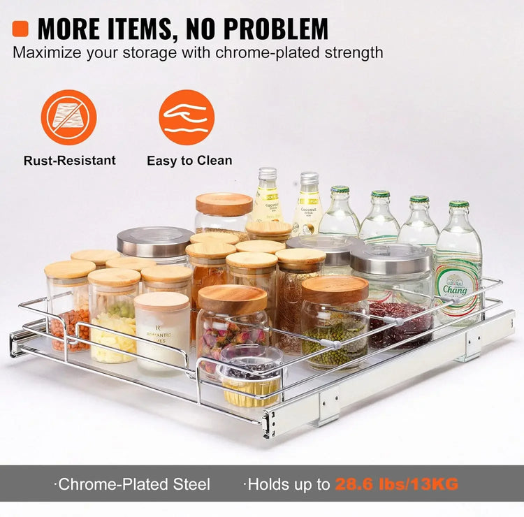 20" Pull-Out Cabinet Organizer Drawer