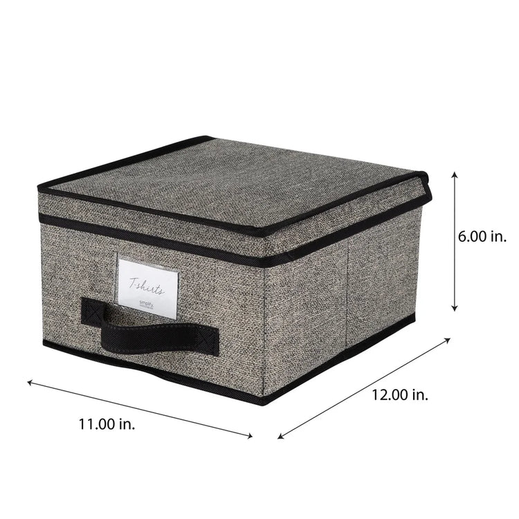 Stackable Storage Box with Lid & Label Window