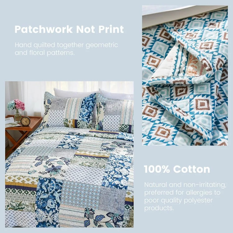 California King Cotton Quilt Set