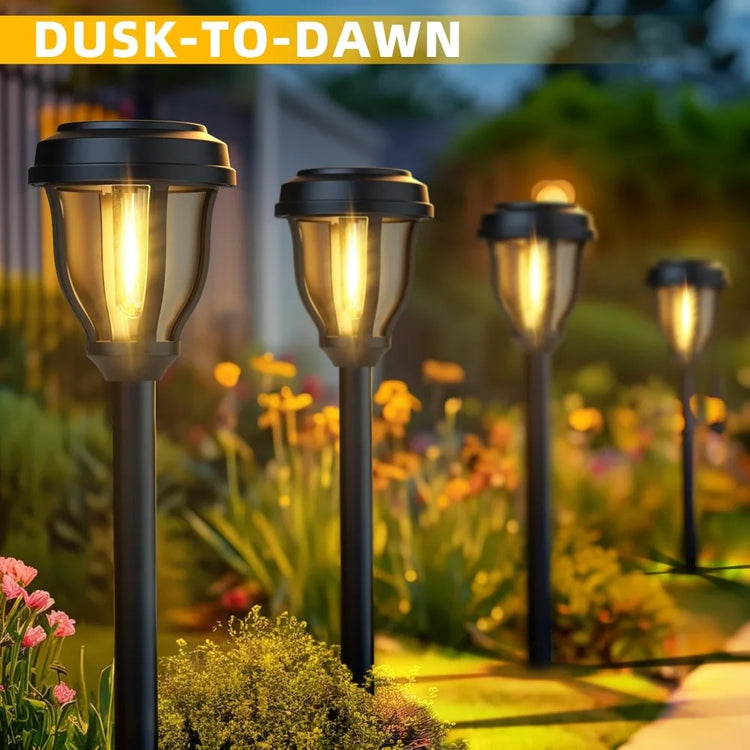 12-Pack Solar Outdoor Pathway Lights