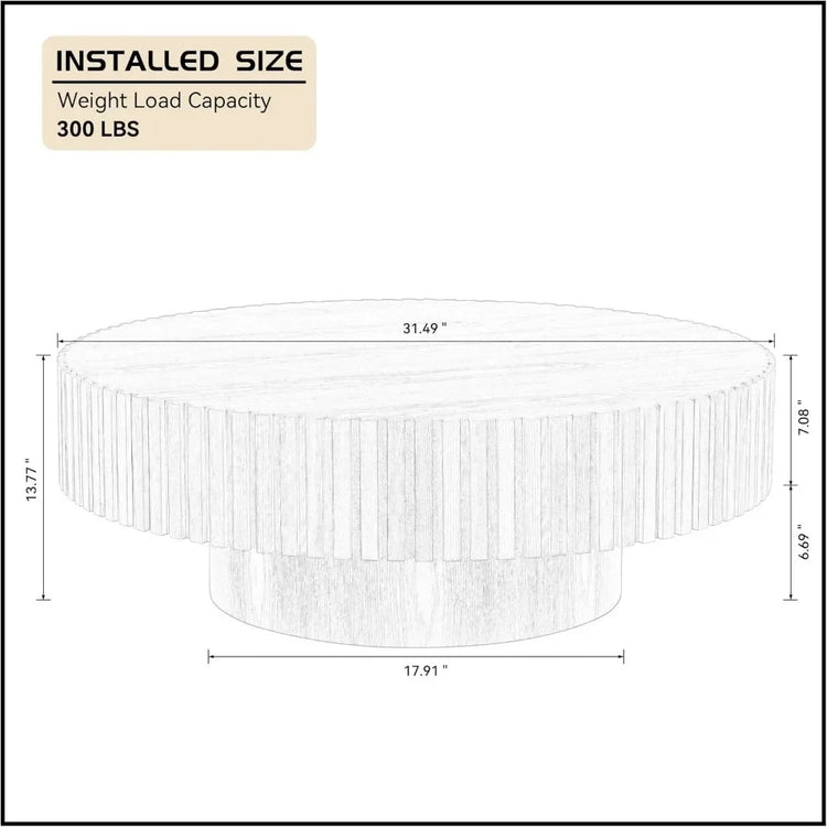 Large Modern Round Coffee Table