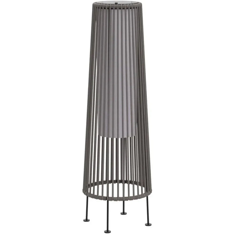 2-Pack Solar Outdoor Wicker Floor Lamps